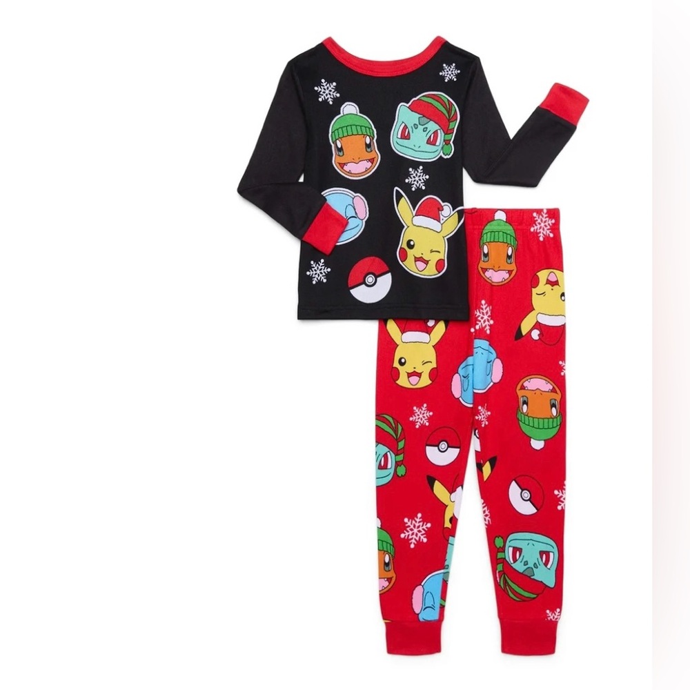 Pokémon Boys Christmas Long-Sleeve Top & Pants Pajama Set, 2-Piece, Size 4